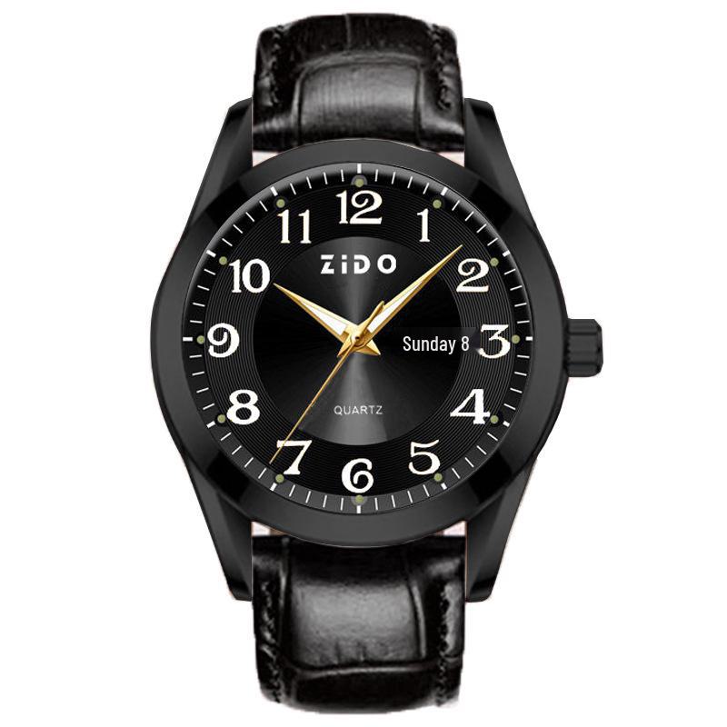Zido роскошные кварцевые водонепроницаемые мужские часы с крупными цифрами для пожилых людей