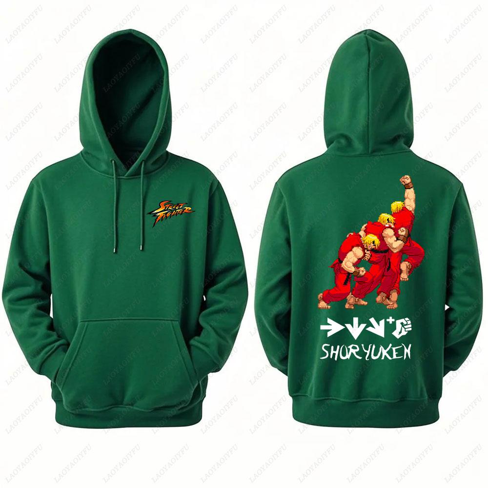 2025 Ryu Street Fighter Essential Hoodie Men's Sweatshirt Crazy Long Sleeve Autumn Loose Hipster Ropa Hombre Clothes Man Hoodie