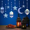 Ramadan Gold Silver Star Moon Lantern Hanging Streamer Garland Eid Mubarak Home Decoration 2025 Muslim Islamic Party Supplies