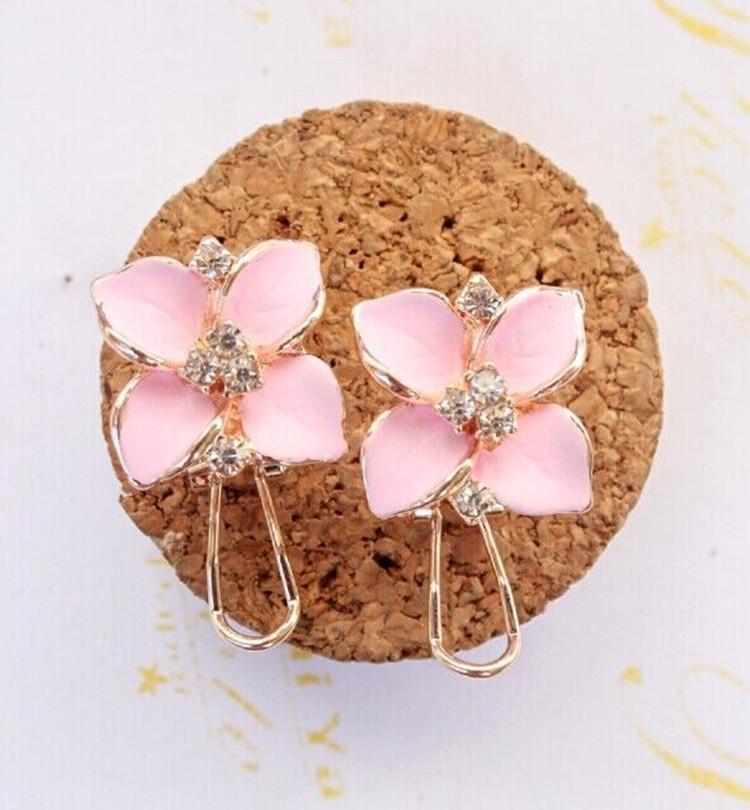 Корейские серьги-камелии: Королевский синий, трехмерные матовые заколки для женщин