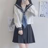 Original JK Second-Year College Cartoon Style White Sailor Suit - Women's Campus Uniform