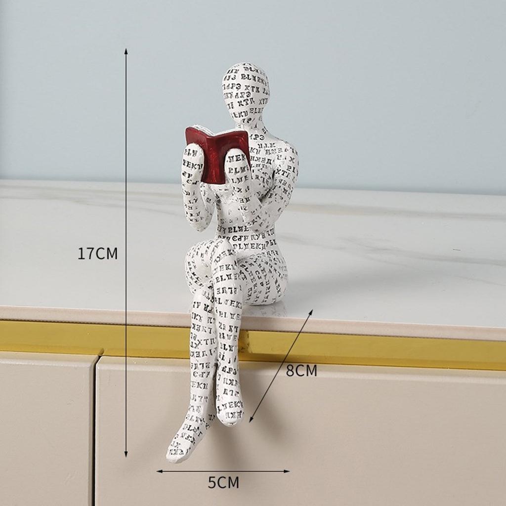 Reading Woman Figurine Ladies Reading Shelf Decor Innovative Lady Molding Bookshelf Ornaments