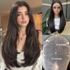 HAIRCUBE 13x6 Парик с кружевной передней частью для женщин Светло-русый Коричневый Слоистый До плеч Прямой Кружевной парик Естественная линия роста волос для ежедневного использования Вечеринки