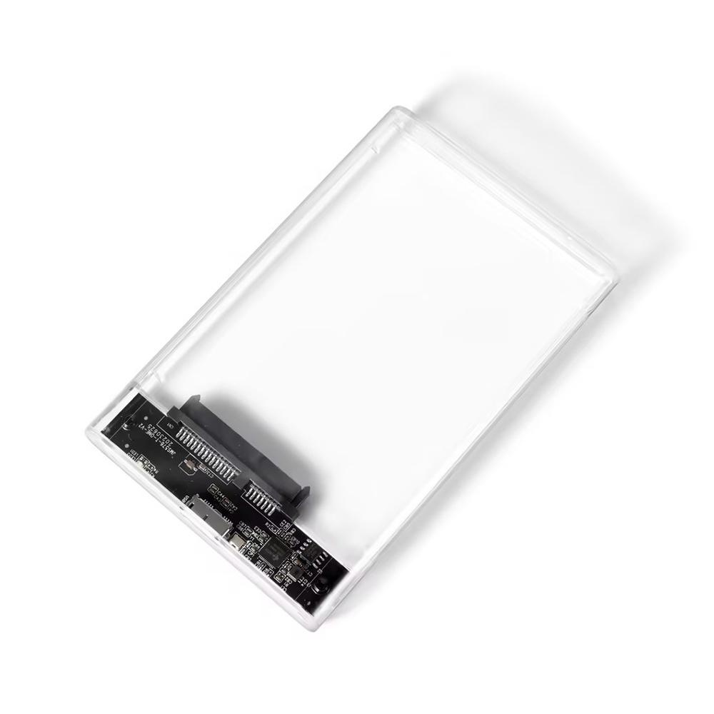 2,5-дюймовый прозрачный чехол для жесткого диска Caddy Box SSD SATA к адаптеру USB 3,0 Чехол для внешнего жесткого диска Высокоскоростной корпус для жесткого диска для ноутбука