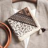 Double-sided Velvet Square Scarf Vintage Ethnic Style Warm Shawl Women 68x68cm