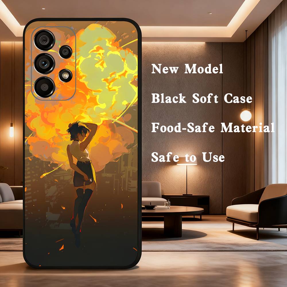 C-Chainsaw M-Man Reze Phone Case For Samsung Galaxy A73,31,32,72,41,53,52,71,22,5G,Note,J7,8,9 Soft Black Cover