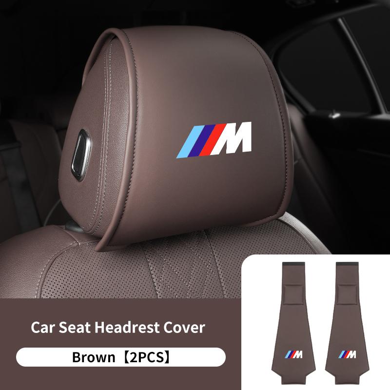 1/2pcs Car Seat Universal Headrest Pillow Anti-dirty Protector Cover For BMW E30 E34 E36 E39 E46 E52 E53 E60 E61 E62 E70 E71 E83
