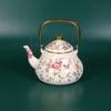 Chinese Style Enamel Teapot Floral Enameled Tea Jug New Water Kettle