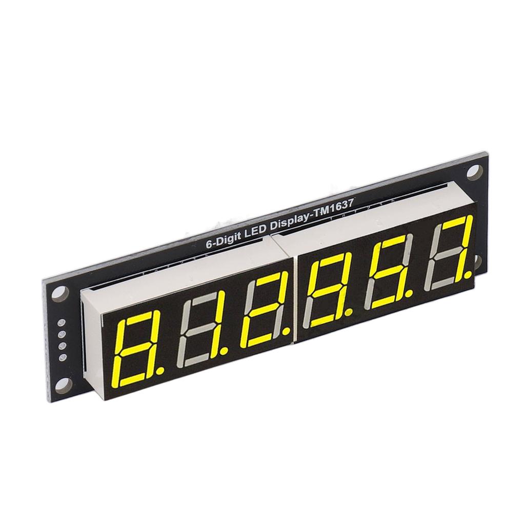 Digital Display Module 0.56in 6 Digit 7 Segment TM1637 Display Tube with Yellow Light