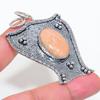 Orange Aventurine Handmade 925 Sterling Silver Jewelry Pendant 2.52" A7w42