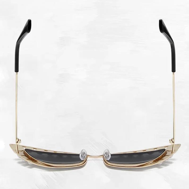 Неполяризованные женские солнцезащитные очки в европейском американском стиле в форме кошачьего глаза с жемчужным украшением