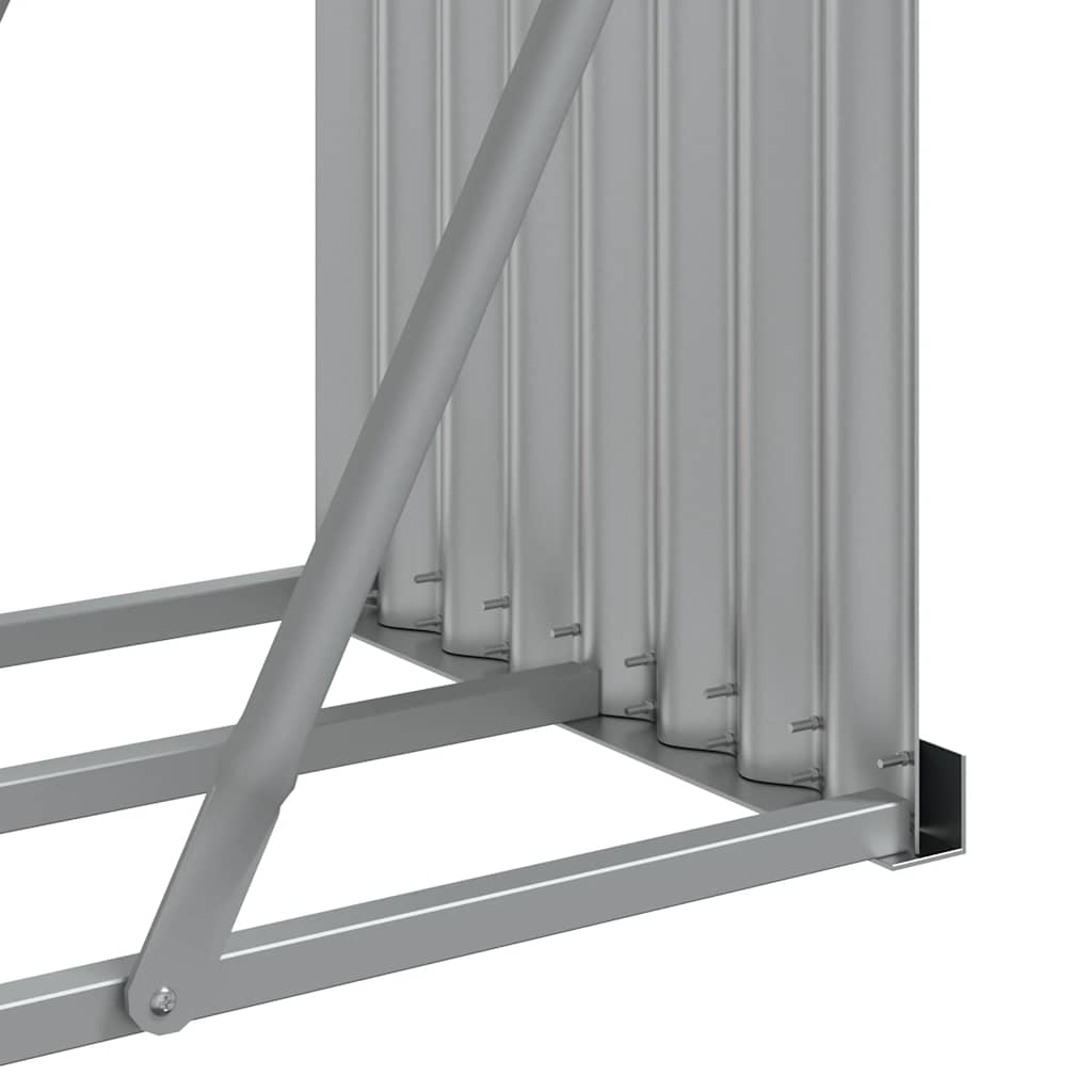 Fireplace Log Storage Stand Anthracite 300 x 45 x 100 cm Galvanized Steel