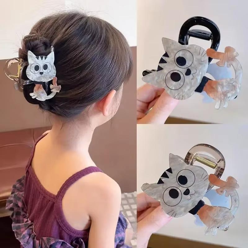 New Cute Cat Hair Claw Clip Girls Updo Barrettes Kids Women Clip Claw Clamp Headwear Girls Kids Hair Accessories