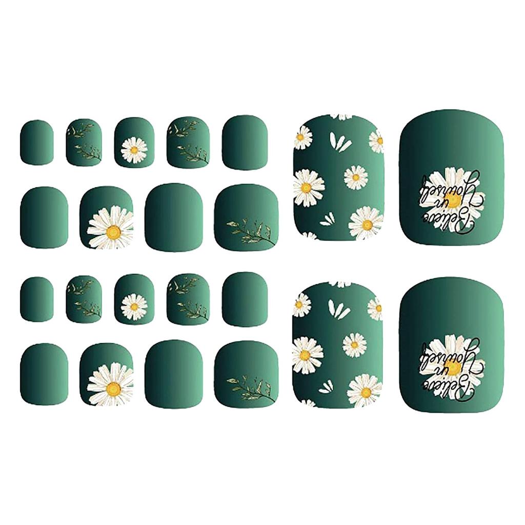 22 Sheets DIY Foot Nail Packaging Stickers Full Toe Nail Wraps Foot Nail Stick
