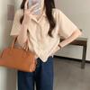 Polo Neck Short-sleeved Shirt for Women Summer New French Temperament High-end Design Niche Short Top