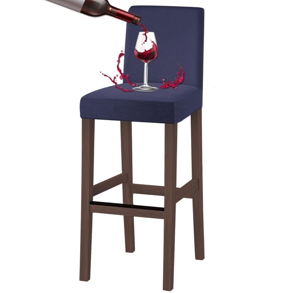 Elastic Stretch Bar Stool Seat Covers Short Back Chair Protectors Durable Slipcovers Household