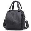 Fashion Wild School Bag Female PU Leather Travel Bag Gril's Sewing Thread Shcool Bag