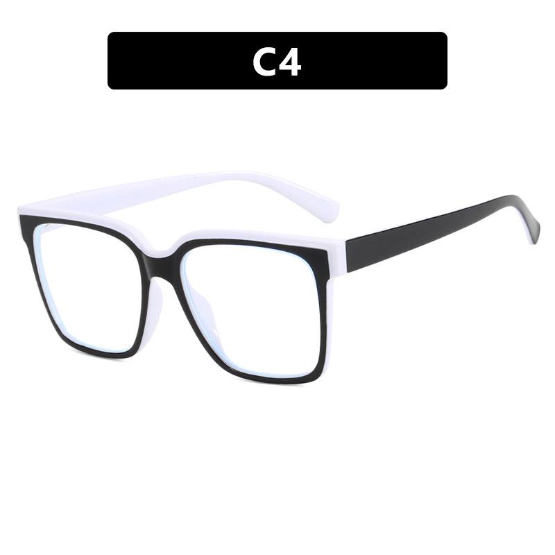 Women's Glasses Anti-Blue Light Simple Fashion Personality Retro TR90 Plain Glasses Commuter Student Travel Glasses