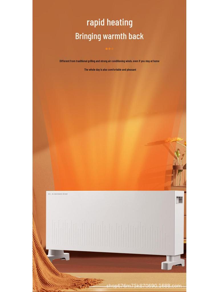 Энергосберегающий водонепроницаемый конвекционный обогреватель для гостиной и ванной комнаты - Электрический камин с быстрым нагревом для дома и офиса