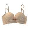No Wire Lace Bra Thin Push-up Underwear Women's Lace Spaghetti Strap Underwear with Push Up Wireless Bra Mid Waist