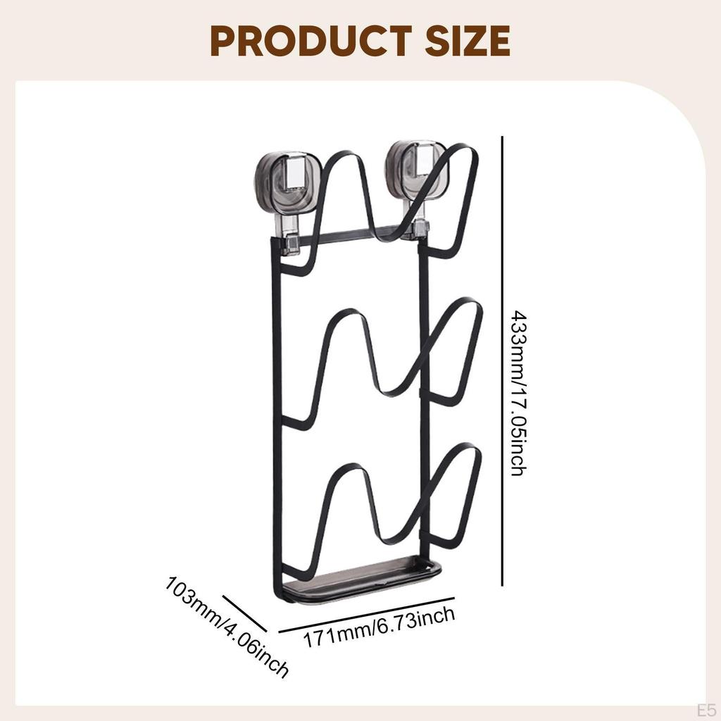 Органайзер для крышек кастрюль, подставка для разделочных досок, полка, универсальный, простой, настенный, для сковороды