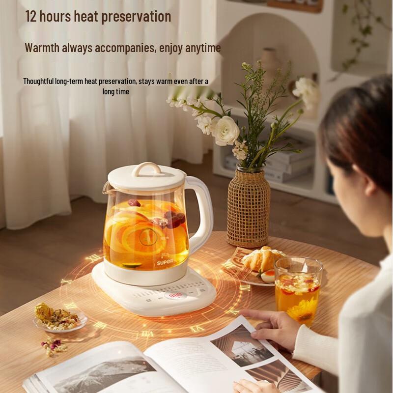 SUPOR 1.5L Smart Glass Wellness Kettle CN plug (adapter included)