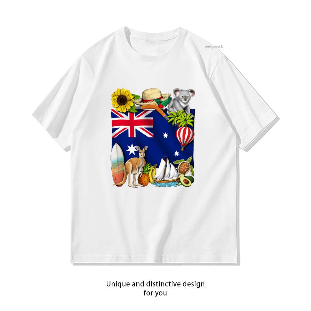 Australia Classic TShirt Women Unisex Casual Cotton Graphic T Shirts Creative Streetwear Classic Aesthetic Shortsleev