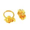 Ancient Peony Rhinestone Rings Gold Plated Gold Jewelry Accessories  Engagement