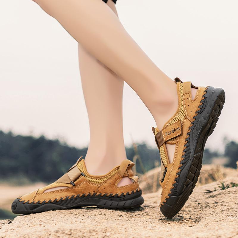 Summer Men's Casual Shoes Large Size Breathable Mesh Casual Sneakers Sandals for Men Mens Leather Sandals