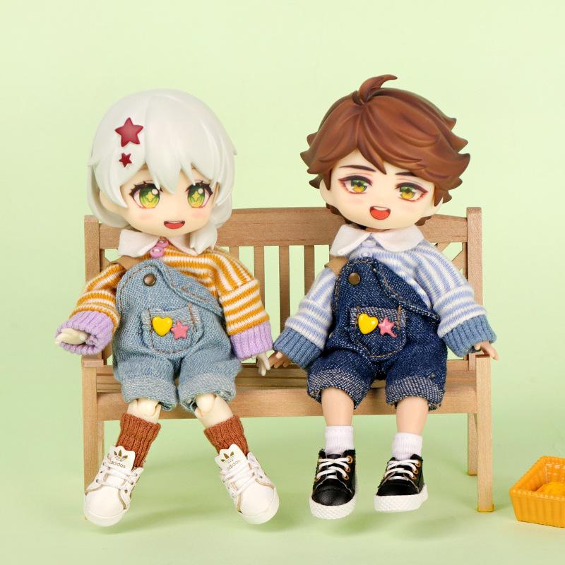 Детское пальто ob11 свитер с отложным воротником комплект с подтяжками на одно плечо одежда для куклы body 1/12 аксессуары для куклы