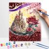 Disney Масляная живопись картина искусство ручная роспись набор для рисования ручной работы замок роза цветочный домашний декор подарок на день рождения