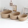 Cotton Rope Storage Basket Storage Box Desktop Hand-Woven Storage Basket Oval