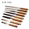 Silk Screen Printing Industrial Ink Spatula Stainless Steel Scraper Blade and Wooden Handle Screen Printing Ink Knife Tool Parts