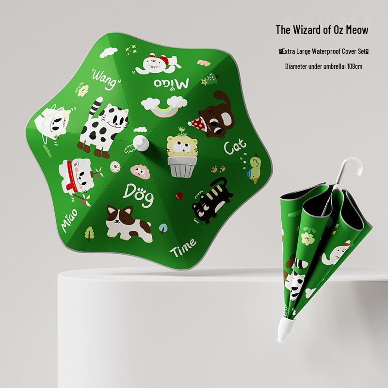 Детский зонт с защитой от УФ-излучения: Длинная ручка, В дождь или в солнечную погоду, Усиленная и увеличенная для учеников начальной школы, Мальчиков и девочек