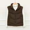 Winter New Down Cotton Vest Women's Simple Fashion Short Stand-up Collar Cotton Jacket Vest Jacket Tide