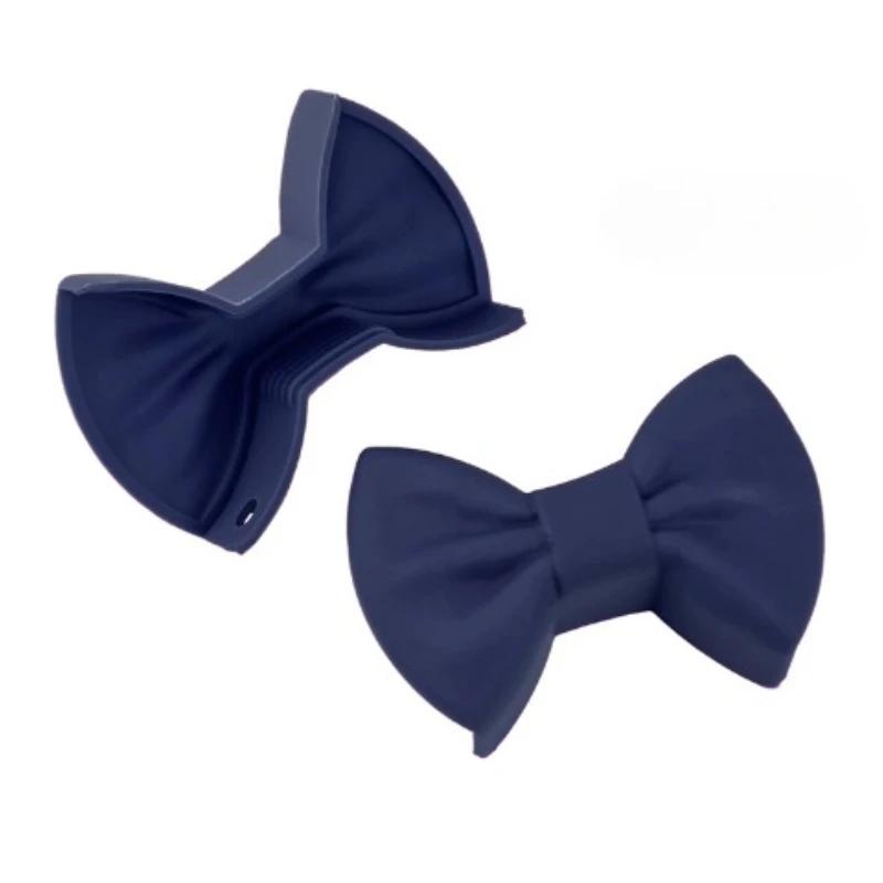 2pcs Pink Bowknot Silicone Pot Holders - Heat Resistant, Non-Slip Kitchen Clips for Safe Cooking, Essential Kitchen Accessories