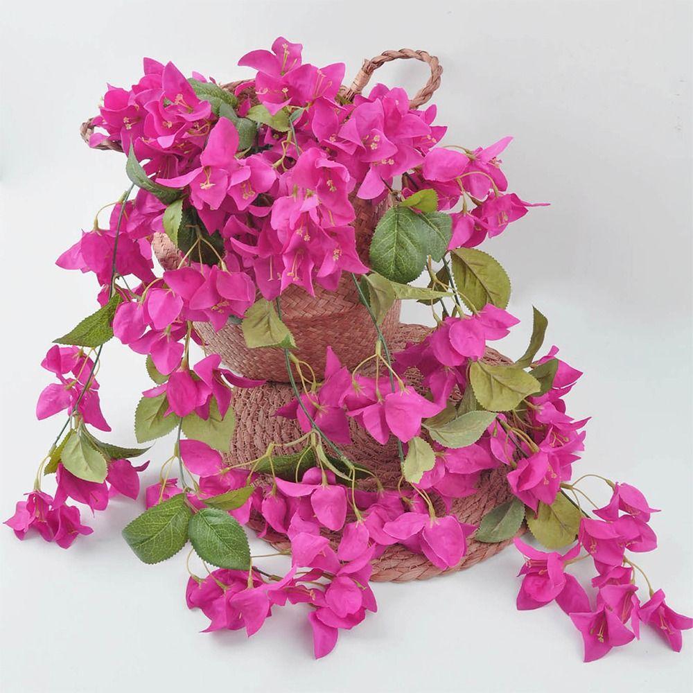 DIY Lifelike Floral Vine Multicolor Plants Wreath Bougainvillea Artificial Flower Wedding Favors