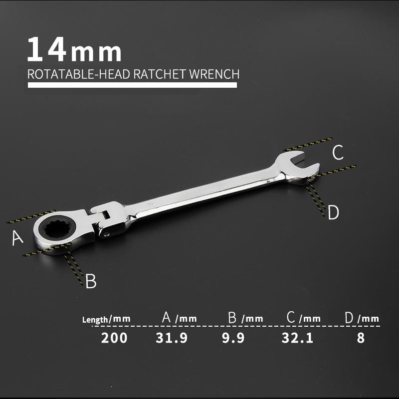 Многофункциональный набор ключей с трещоткой на 180 градусов, гибкие рожковые ключи для ремонта автомобилей, ручные инструменты, комбинированный гаечный ключ