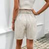 Женские шорты кэжуал однотонные с эластичной талией Удобные шорты
