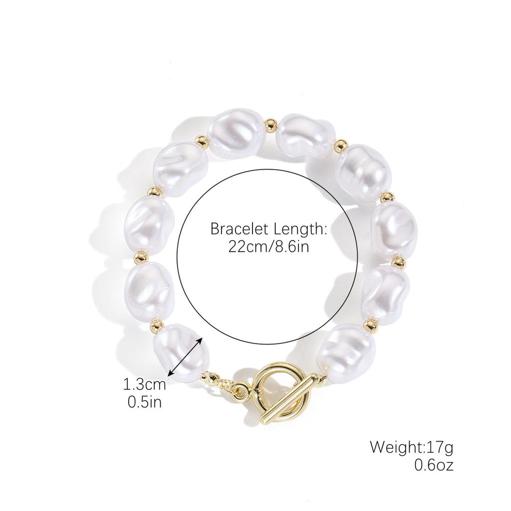 Винтажный комплект из жемчужин барокко особой формы, высококачественное ожерелье с безопасной пряжкой, браслет, комплект ювелирных изделий.