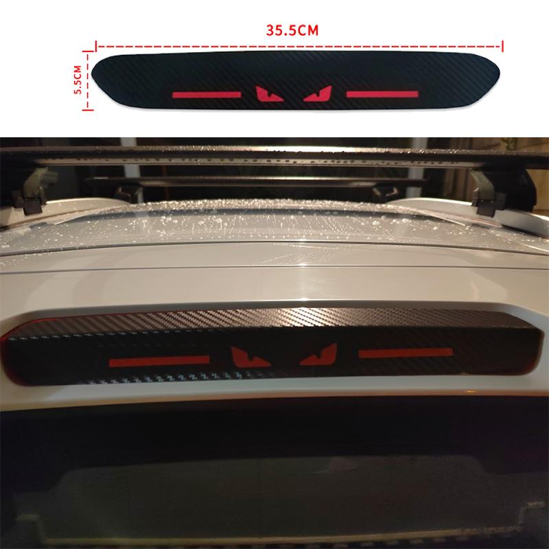 For Geely Coolray 2020 2021 Specialized High-position Brake Light Stickers Car Logo Carbon Fiber Texture Automobiles