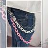 Decoration Men Women Acrylic Chains Plastic Belts Punk Style Waist Chains Pants Chains Double Layer