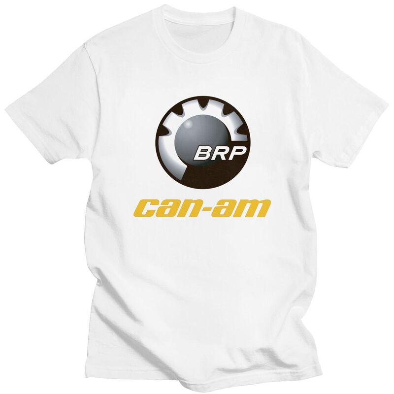 Custom BRP ATV Can Am Logo T Shirt for Men Pure Cotton Tshirt Fashion Tee Short Sleeves Tshirts Loose Fit Clothing