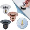 Stainless Steel Pop-Up Bounce Core Basin Drain Filter Hair Catcher Sink Strainer Bathtub Stopper Universal Bathroom Plug Tool