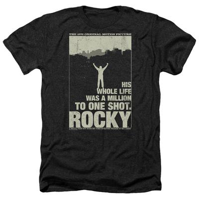 Мужская футболка с рисунком ROCKY SILHOUETTE, лицензионная, с меланжевым эффектом, размеры S-3XL, унисекс