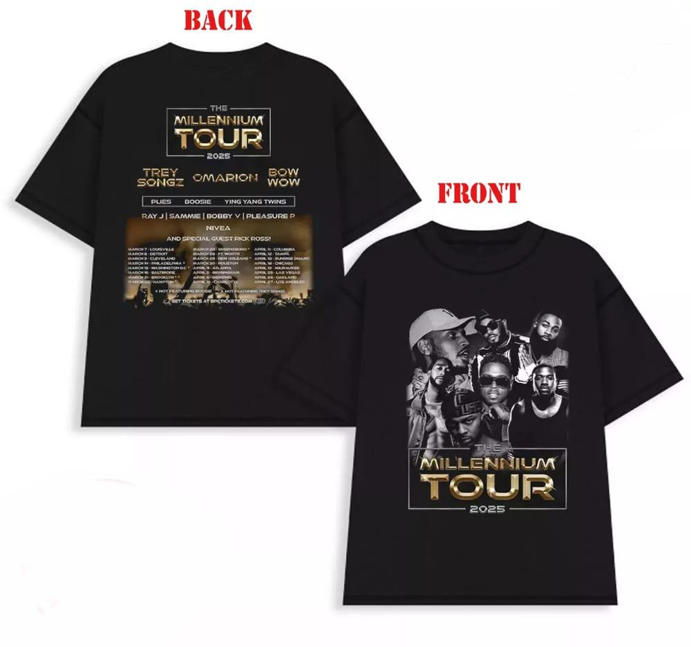Футболка The Millennium Tour 2025 размер S5XL Унисекс
