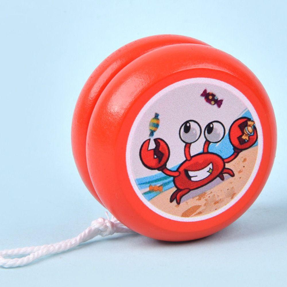 Деревянный йо-йо с животными Креативные детские игрушки Простые игрушки йо-йо