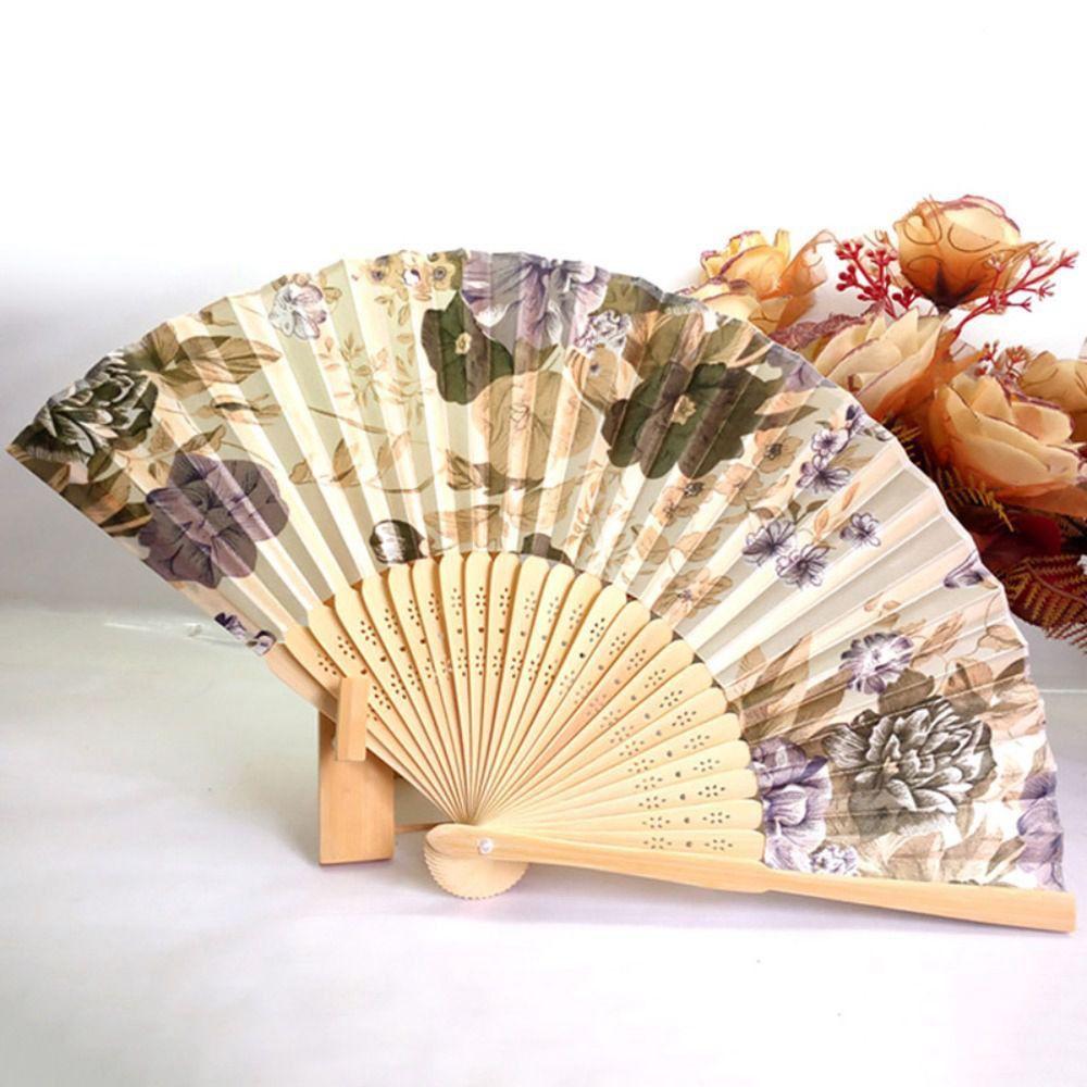 Bamboo Vintage Home Decoration Photography Prop Hand Held Folding Fan Wedding Gifts Ornament Fan