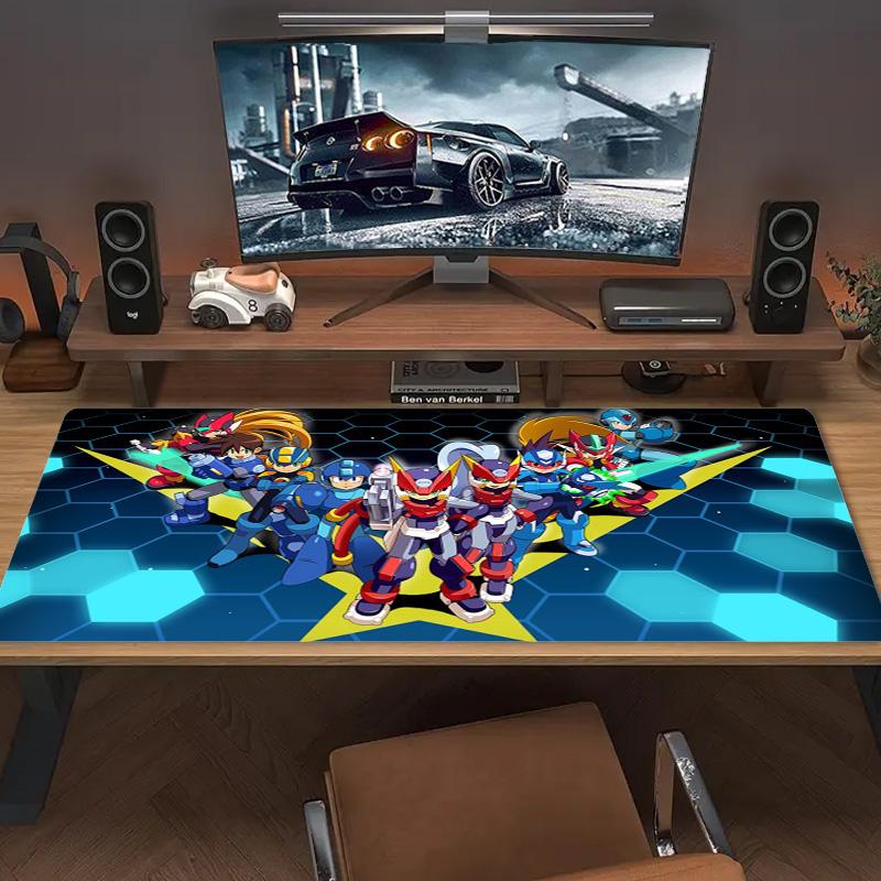 Mega man Color Mouse Pad Large Gaming Table Cushion Non-slip Laptop Tablet Big Mousepad XXL Mat Mini PC Playmat With Lock edge