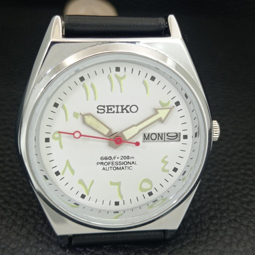 ВИНТАЖНЫЕ АВТОМАТИЧЕСКИЕ SEIKO 6309A ВОССТАНОВЛЕННЫЕ ЯПОНСКИЕ МУЖСКИЕ ЧАСЫ С БЕЛЫМ ЦИФЕРБЛАТОМ a442701-1
